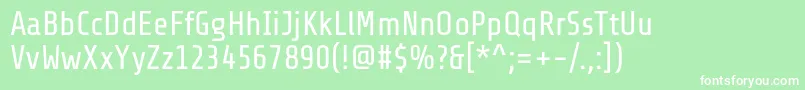 ShareTech Font – White Fonts on Green Background