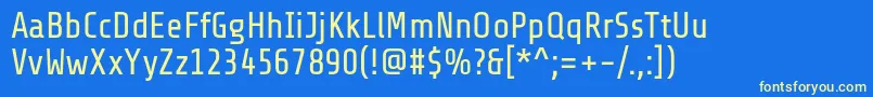 ShareTech Font – Yellow Fonts on Blue Background