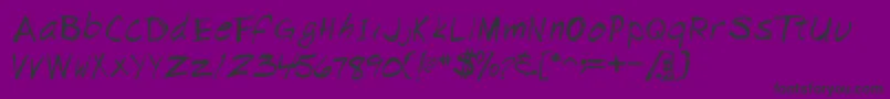 Napkinscriptssk Font – Black Fonts on Purple Background