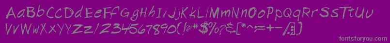 Napkinscriptssk Font – Gray Fonts on Purple Background