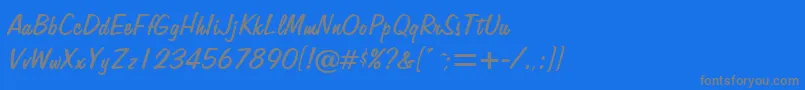 AlpertonRegularDb-Schriftart – Graue Schriften auf blauem Hintergrund