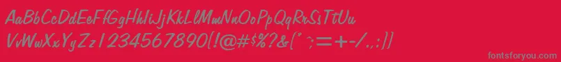 AlpertonRegularDb Font – Gray Fonts on Red Background