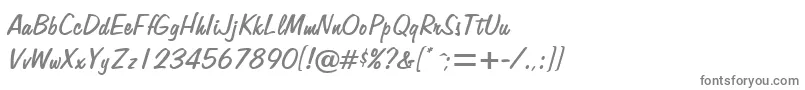 フォントAlpertonRegularDb – 白い背景に灰色の文字