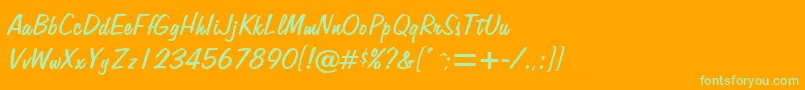 AlpertonRegularDb Font – Green Fonts on Orange Background