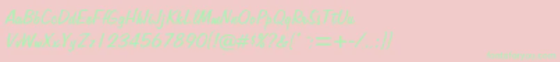 AlpertonRegularDb Font – Green Fonts on Pink Background
