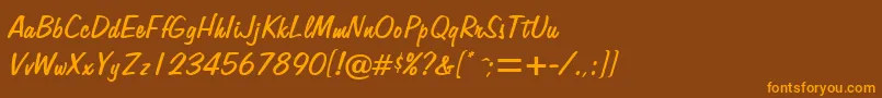 AlpertonRegularDb Font – Orange Fonts on Brown Background