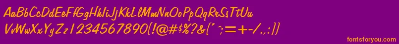 AlpertonRegularDb Font – Orange Fonts on Purple Background