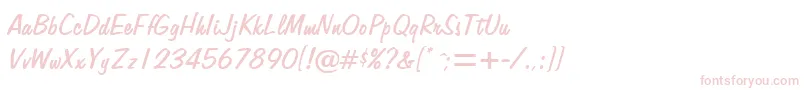 AlpertonRegularDb-fontti – vaaleanpunaiset fontit valkoisella taustalla