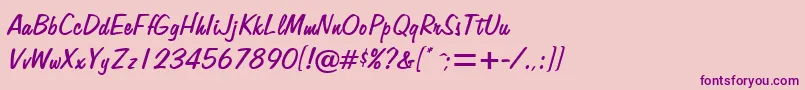 AlpertonRegularDb Font – Purple Fonts on Pink Background