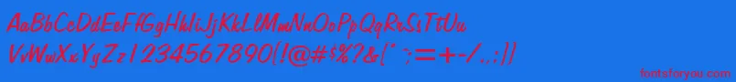 AlpertonRegularDb Font – Red Fonts on Blue Background