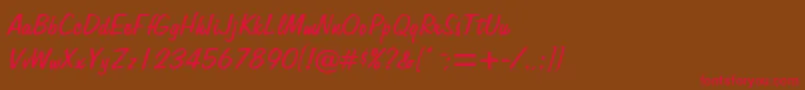 AlpertonRegularDb Font – Red Fonts on Brown Background