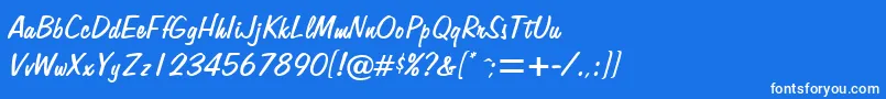Шрифт AlpertonRegularDb – белые шрифты на синем фоне