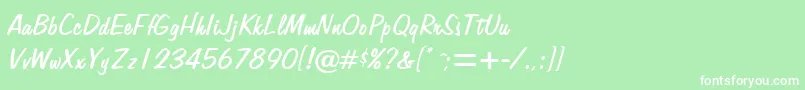 AlpertonRegularDb Font – White Fonts on Green Background