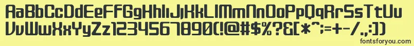 DiscBlack Font – Black Fonts on Yellow Background