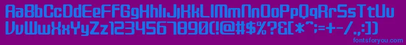 DiscBlack Font – Blue Fonts on Purple Background