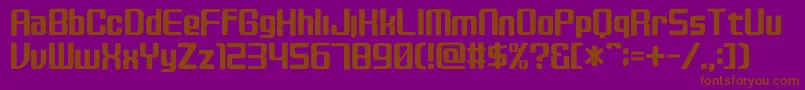 DiscBlack Font – Brown Fonts on Purple Background