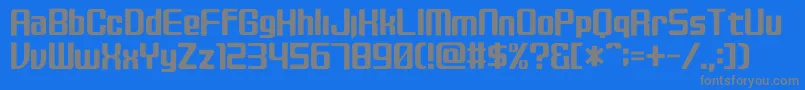 DiscBlack Font – Gray Fonts on Blue Background