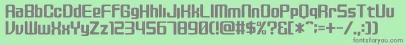 DiscBlack Font – Gray Fonts on Green Background