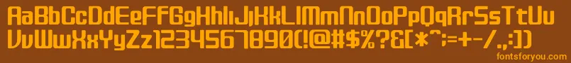 DiscBlack Font – Orange Fonts on Brown Background