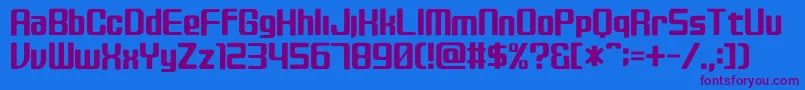 DiscBlack Font – Purple Fonts on Blue Background