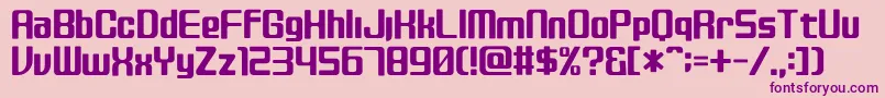 DiscBlack Font – Purple Fonts on Pink Background