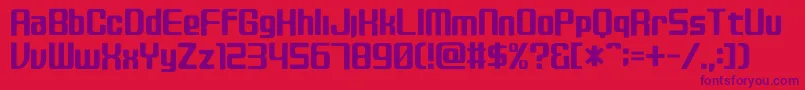 DiscBlack Font – Purple Fonts on Red Background