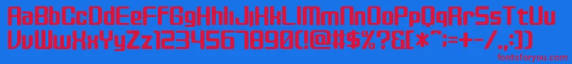 DiscBlack Font – Red Fonts on Blue Background