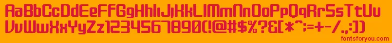 DiscBlack Font – Red Fonts on Orange Background