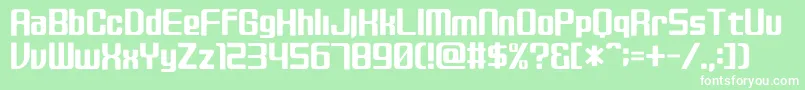 DiscBlack Font – White Fonts on Green Background