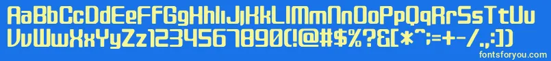 DiscBlack Font – Yellow Fonts on Blue Background