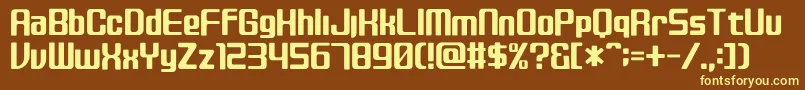 DiscBlack Font – Yellow Fonts on Brown Background