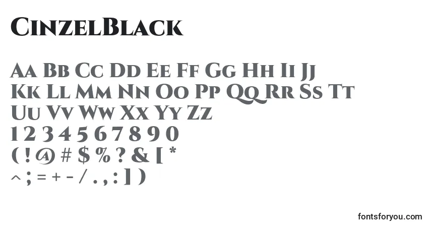 CinzelBlackフォント–アルファベット、数字、特殊文字