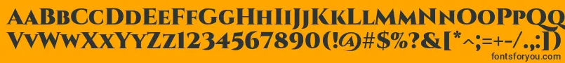 CinzelBlack Font – Black Fonts on Orange Background