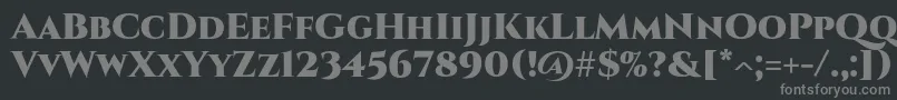 Шрифт CinzelBlack – серые шрифты на чёрном фоне