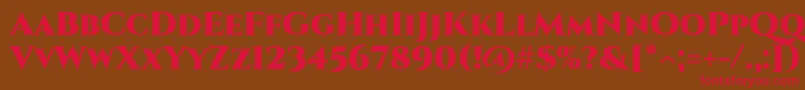 CinzelBlack-Schriftart – Rote Schriften auf braunem Hintergrund