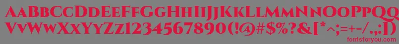 Шрифт CinzelBlack – красные шрифты на сером фоне