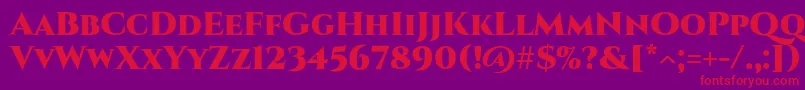 CinzelBlack Font – Red Fonts on Purple Background