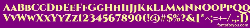 CinzelBlack Font – Yellow Fonts on Purple Background