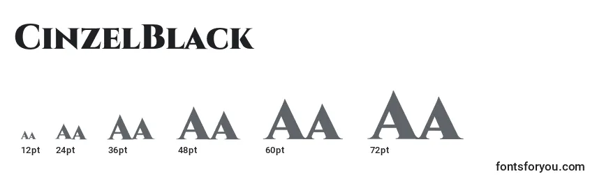 CinzelBlack Font Sizes