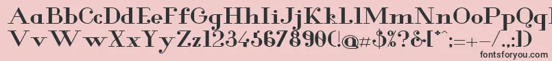 GlamorBoldextended Font – Black Fonts on Pink Background