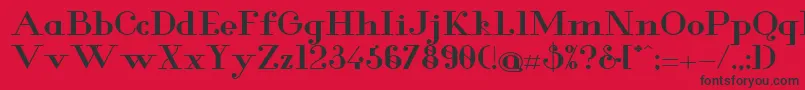 GlamorBoldextended Font – Black Fonts on Red Background