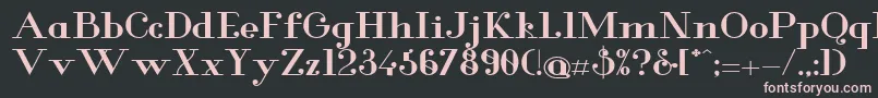 GlamorBoldextended Font – Pink Fonts on Black Background