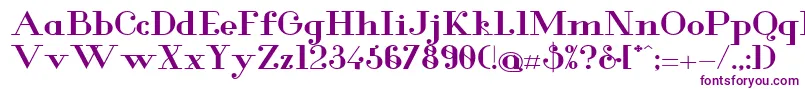 GlamorBoldextended Font – Purple Fonts on White Background