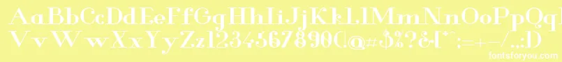 GlamorBoldextended Font – White Fonts on Yellow Background