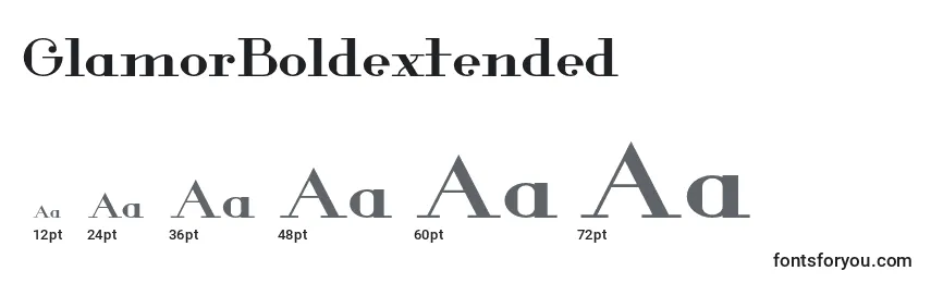 GlamorBoldextended Font Sizes