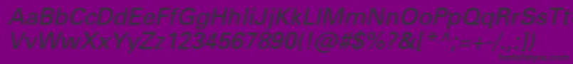 NovaSsiItalic Font – Black Fonts on Purple Background