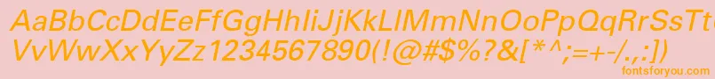 NovaSsiItalic Font – Orange Fonts on Pink Background