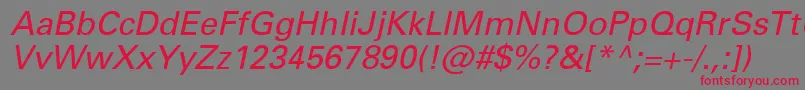 NovaSsiItalic Font – Red Fonts on Gray Background