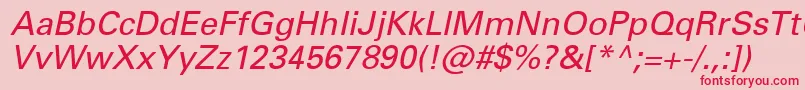 NovaSsiItalic Font – Red Fonts on Pink Background