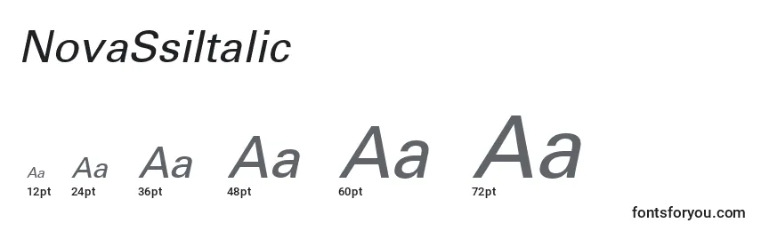 Größen der Schriftart NovaSsiItalic